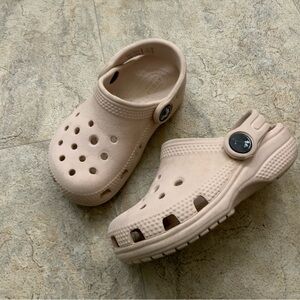 CROCS Kids Light Tan Clogs